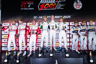 49th SUZUKA 1000km - Intercontinental GT Challenge Round 4 - Foto: Gruppe C Photography; #69 Mercedes-AMG GT3 EVO, GetSpeed: Anthony Mcintosh, Philip Ellis, Steve Jans; #99 Chevrolet Corvette Z06 GT3 R, Johor Motorsports JMR: Jefri Ibrahim, Abu Bakar Ibra | Gruppe C GmbH