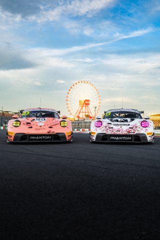 49th SUZUKA 1000km - Intercontinental GT Challenge Round 4 - Foto: Gruppe C Photography; #6 Porsche 911 GT3 R (992), Origine Motorsport: Laurin Heinrich, Alessio Picarello, Bastian Buus; #86 Porsche 911 GT3 R (992), Origine Motorsport: Kerong LI, Anders F | Gruppe C GmbH