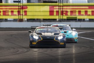 #24 Aston Martin Vantage AMR GT3 EVO of Gray Newell / Zach Robichon / Darren Turner, Heart of Racing Team, Indy 8H, Pro-Am, SRO America, Indianapolis Motor Speedway, Indianapolis, IN, Oct 16&ndash;19, 2025
 | Fabian Lagunas | www.lagunasphotography.com | For SRO Motorsports Group 2025