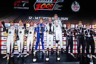 49th SUZUKA 1000km - Intercontinental GT Challenge Round 4 - Foto: Gruppe C Photography; #61 Porsche 911 GT3 R (992), EBM GIGA Racing: Adrian D'Silva, Harry King, Sven Mueller; #91 Porsche 911 GT3 R (992), Herberth Motorsport: Ralf Bohn, Alfred Renauer, R | Gruppe C GmbH