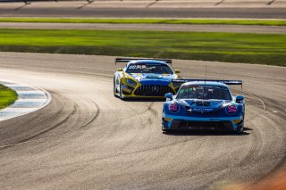 #21 Porsche 911 GT3 R (992) of Dustin Blattner / Alfred Renauer / Dennis Marschall, Blattner Company by Herberth Motorsport, Indy 8H, IGTC, Pro-Am, SRO America, Indianapolis Motor Speedway, Indianapolis, IN, Oct 16&ndash;19, 2025
 | Fabian Lagunas | www.lagunasphotography.com | For SRO Motorsports Group 2025