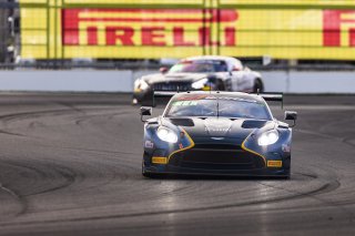 #24 Aston Martin Vantage AMR GT3 EVO of Gray Newell / Zach Robichon / Darren Turner, Heart of Racing Team, Indy 8H, Pro-Am, SRO America, Indianapolis Motor Speedway, Indianapolis, IN, Oct 16&ndash;19, 2025
 | Fabian Lagunas | www.lagunasphotography.com | For SRO Motorsports Group 2025