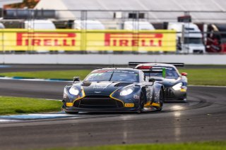 #24 Aston Martin Vantage AMR GT3 EVO of Gray Newell / Zach Robichon / Darren Turner, Heart of Racing Team, Indy 8H, Pro-Am, SRO America, Indianapolis Motor Speedway, Indianapolis, IN, Oct 16&ndash;19, 2025
 | Fabian Lagunas | www.lagunasphotography.com | For SRO Motorsports Group 2025